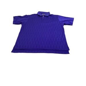 Adidas ClimaCool Mens Purple Diamond Jacquard Golf Polo Shirt 
Y2K Medium